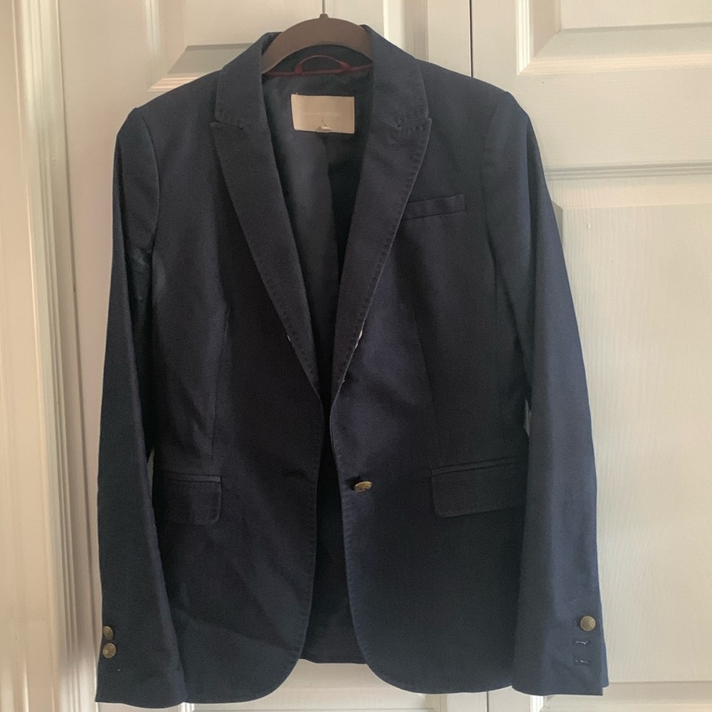 Navy Denim Blazer
